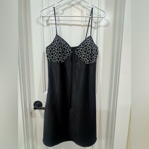 Marks & Spencer Black Chemise with Gray Lace